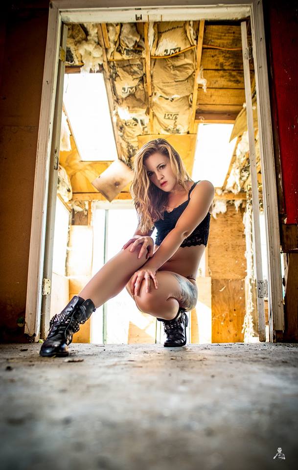 Female model photo shoot of Lacy J93 in Abandoned Location