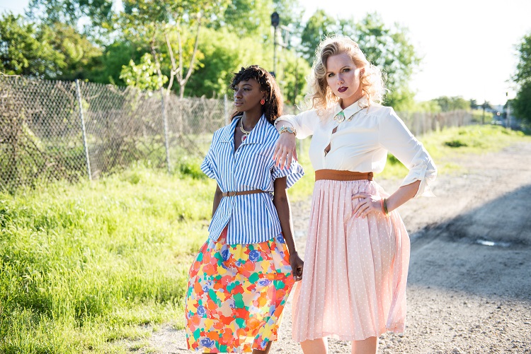 Female model photo shoot of RedCarpet Affair, mariama barry and KelseyW by Matt Druin in Goat Farm, hair styled by Complex Artistry and EyeSeeBeauty Magazine, makeup by JosieNevesMUA