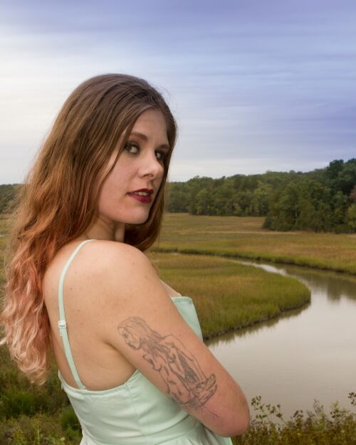 Female model photo shoot of jackionly by Shadow and Light Photos in York River State Park