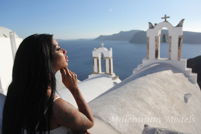 Male model photo shoot of MillenniumModels in Santorini, Greece