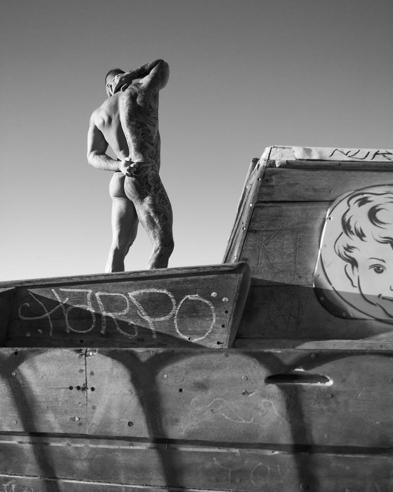Male model photo shoot of David George Zimmerman in Salton Sea, CA