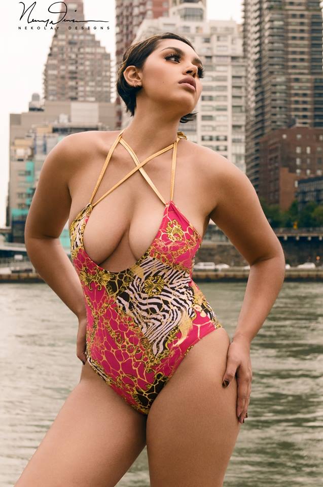 Female model photo shoot of NekolayDesigner in New York City