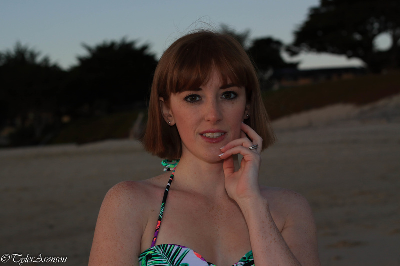 Female model photo shoot of MirandaJessup by TylerAronson in Carmel River State Beach