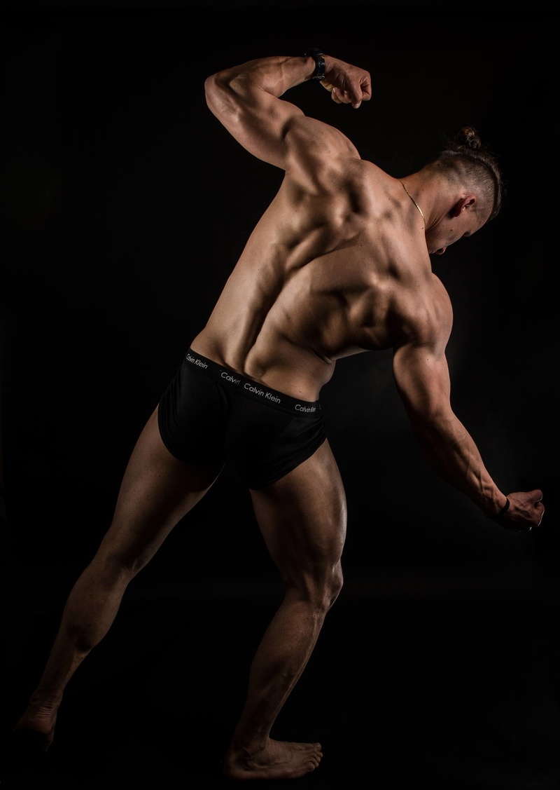 Male model photo shoot of pump-definition