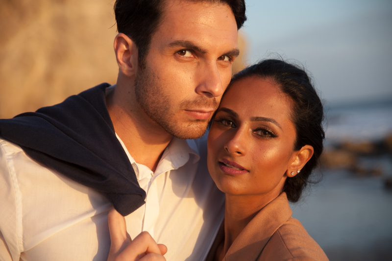 Male and Female model photo shoot of Mansarde and Nausheen in Malibu, CA