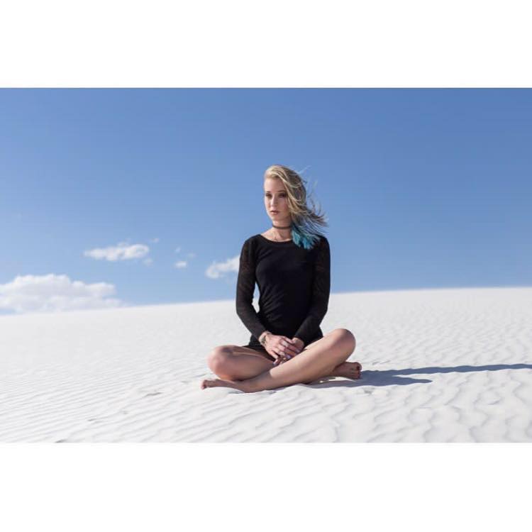 Female model photo shoot of Madeline Mac in White Sands