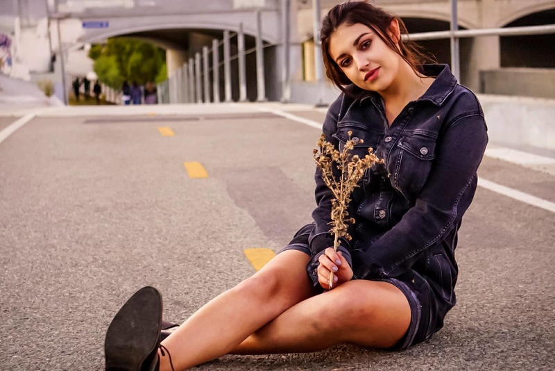 Female model photo shoot of Himawari Says Cheese in Los Feliz, CA