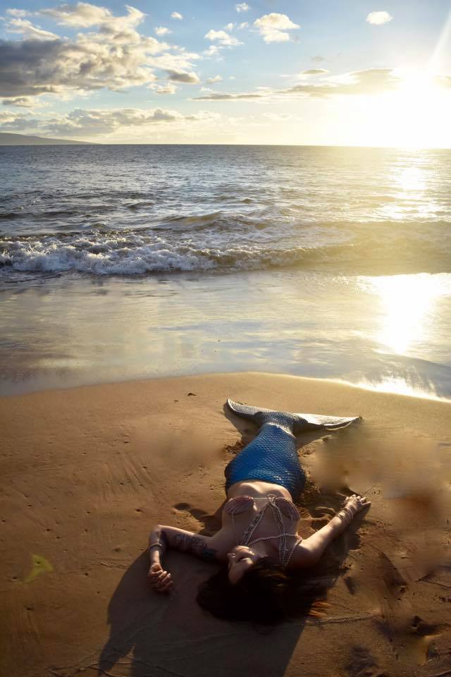 Female model photo shoot of Mermaid Michelle Wright in Maui