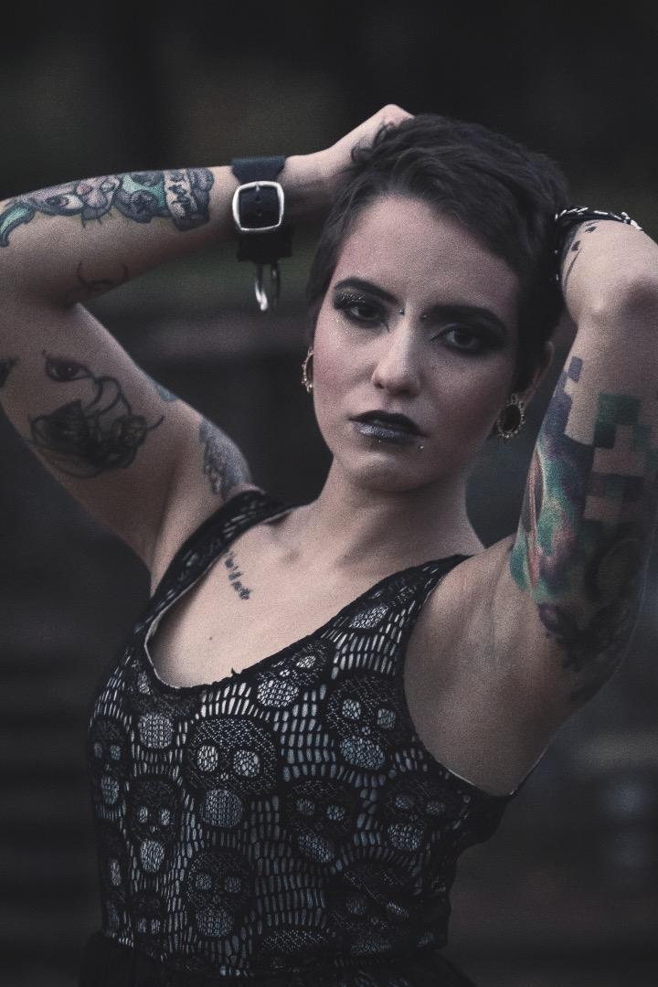 Female model photo shoot of 808punk