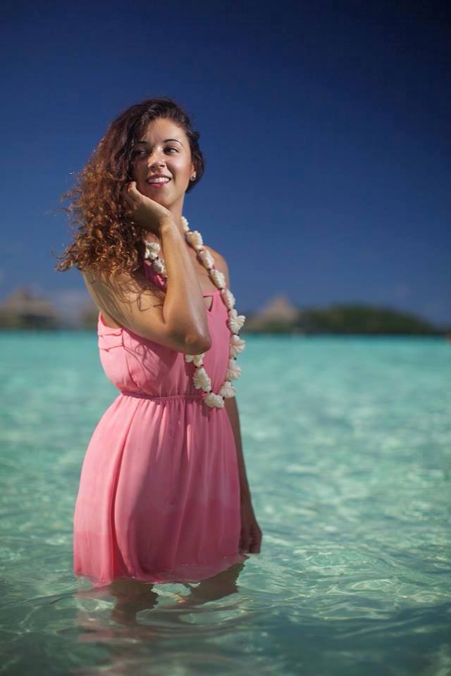 Female model photo shoot of Elsa Jean in Bora Bora, French Polynesia