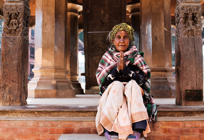 Female model photo shoot of AJPhoto in Patan Durbar Square, Nepal