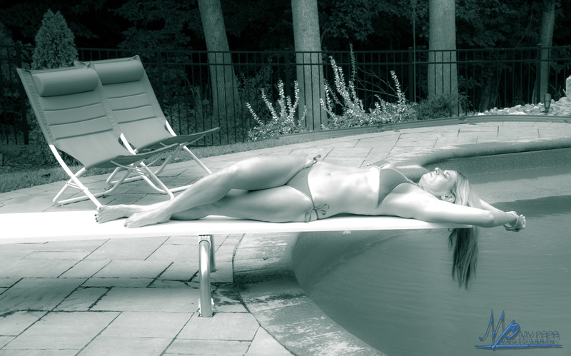 Female model photo shoot of Mhuddleston100 in Pool