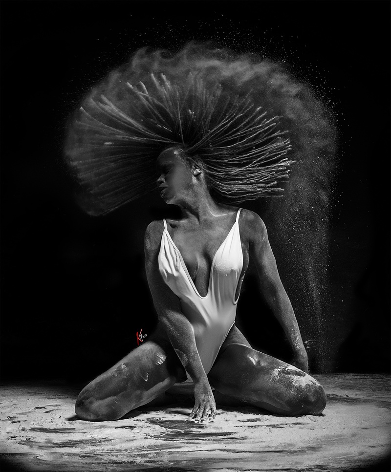 Female model photo shoot of BlackHourglass50 in 4D Arts Studio