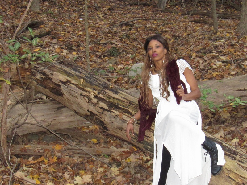 Male and Female model photo shoot of NJATBAR and Black MaDonna in WOODED AREA ALONGSIDE TRAIL
