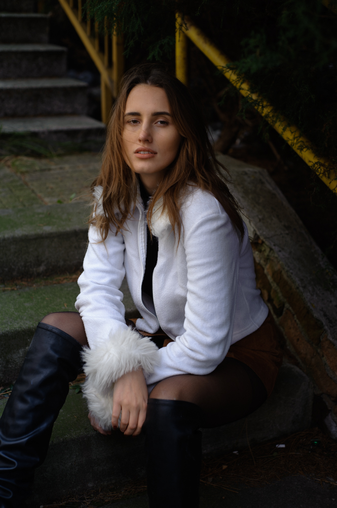 Female model photo shoot of Mianne in Prague