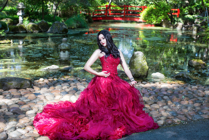 Female model photo shoot of Tammy Dean Nicholl  in Japanese Gardens @ Micke Grove