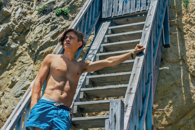 Male model photo shoot of LukeV in El Matador Beach, Malibu