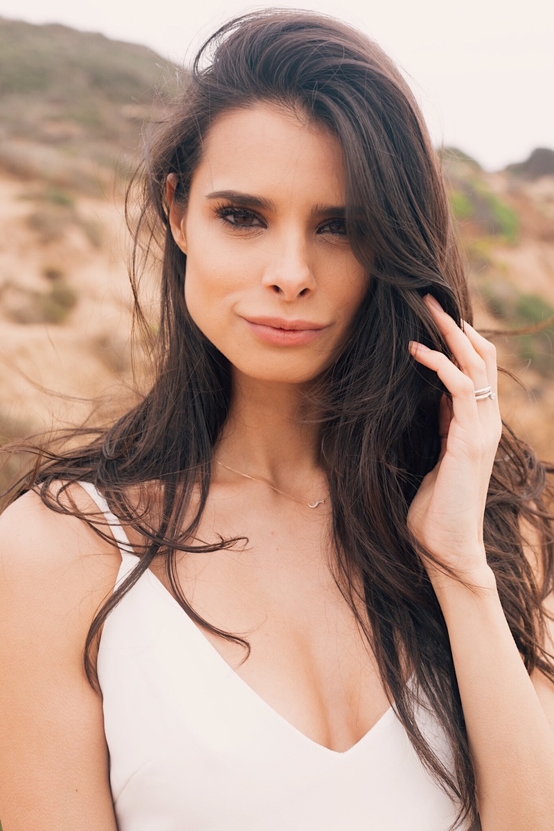 Female model photo shoot of Katie Bonser in Malibu, California, makeup by Enhanced By Sabreah