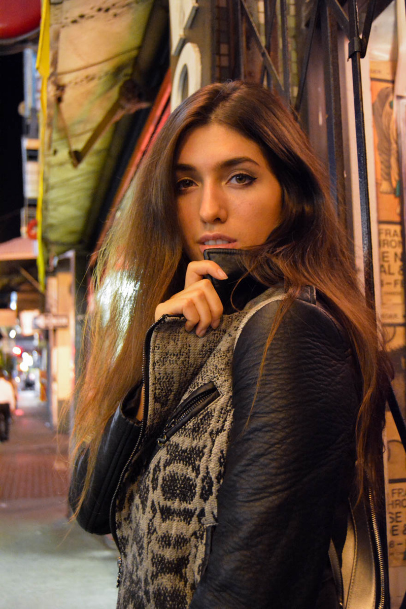 Female model photo shoot of Inna N in San Francisco Chinatown