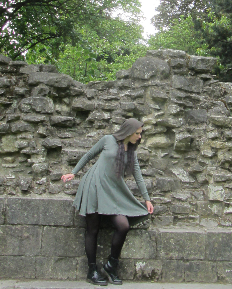 Female model photo shoot of Twisted Pixie Clothing in Ruins of St Mary's Abbey