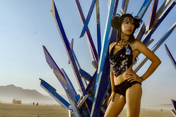 Female model photo shoot of Kayla Coveney in Burning Man