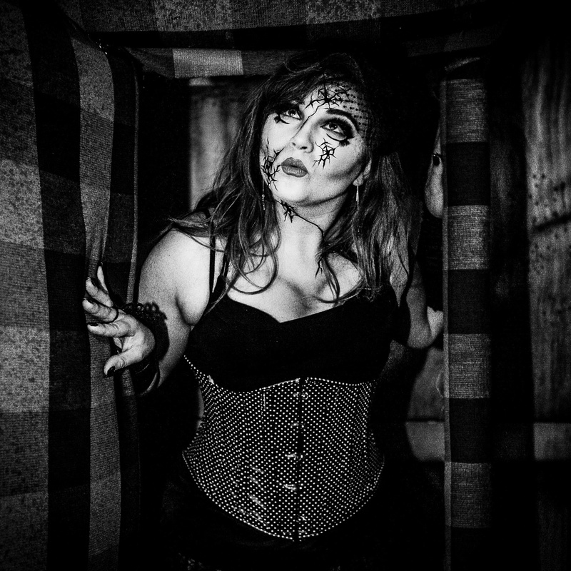 Female model photo shoot of eclecticchic202 by ppchicago in Midnight Terror Haunted House