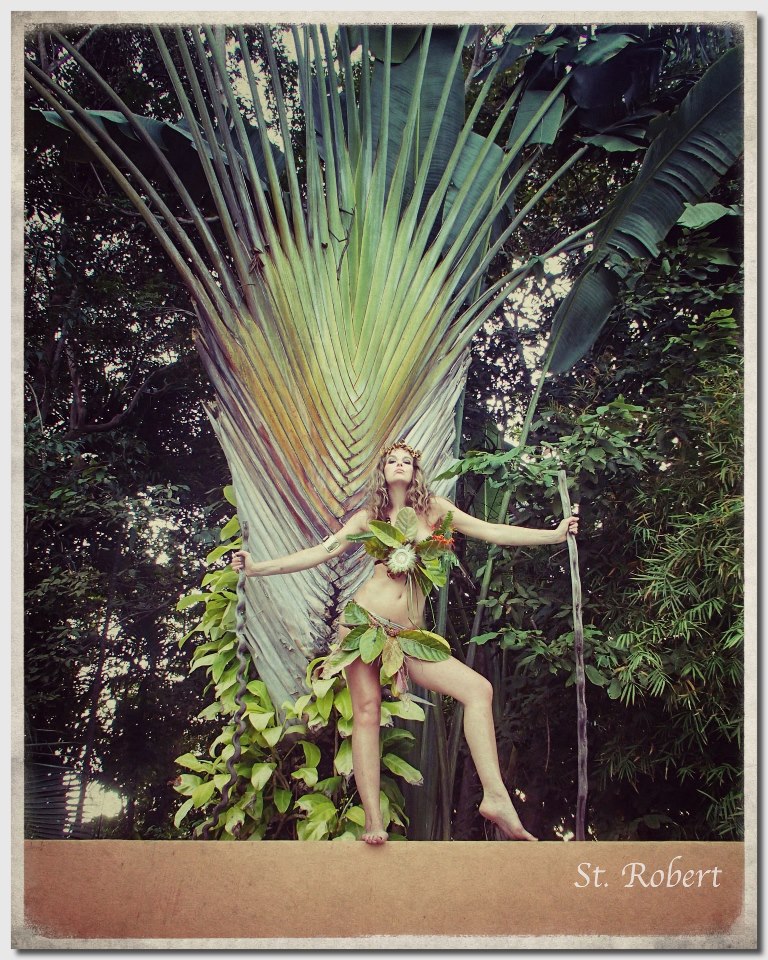 Female model photo shoot of Natasha Rose in Jungle