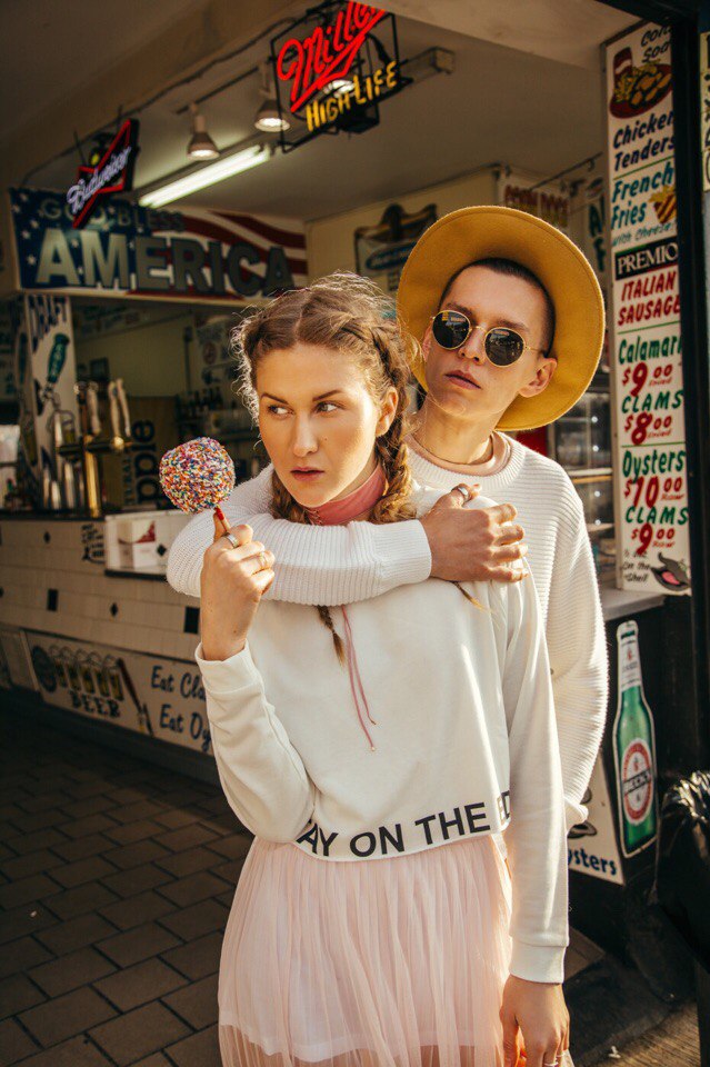 Male and Female model photo shoot of Alex Shevchik and Daniela_S in New York. Coney Island