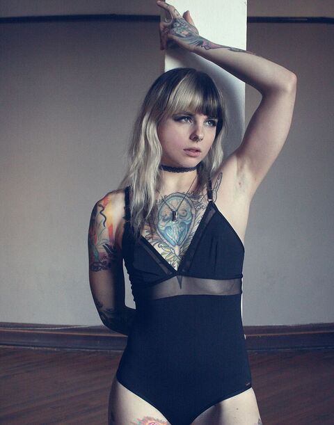 Female model photo shoot of Kimberly Tattoo in Collingwood arts center