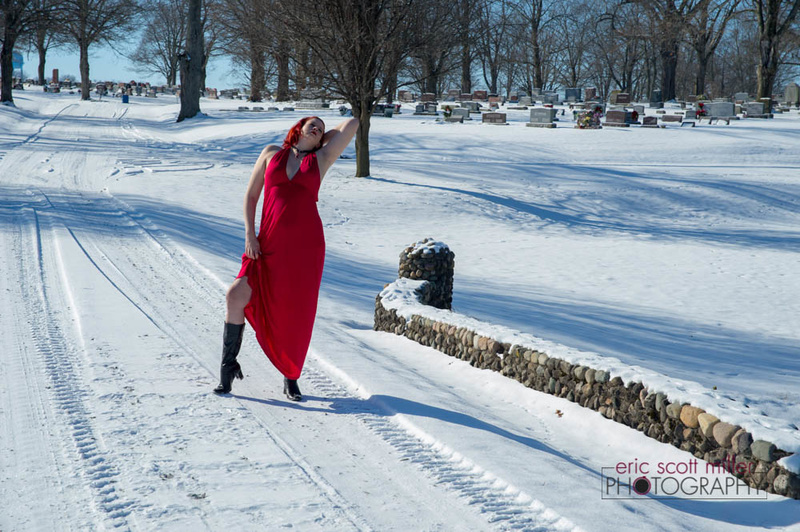 Female model photo shoot of Amberbaker in East Hill Cemetery Rushville