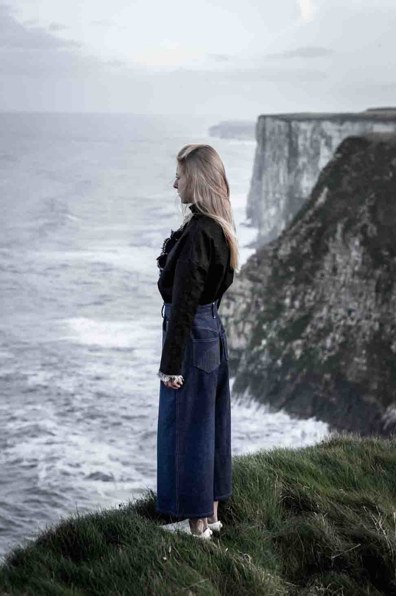 Female model photo shoot of tasminfayeblaney in Bempton cliffs