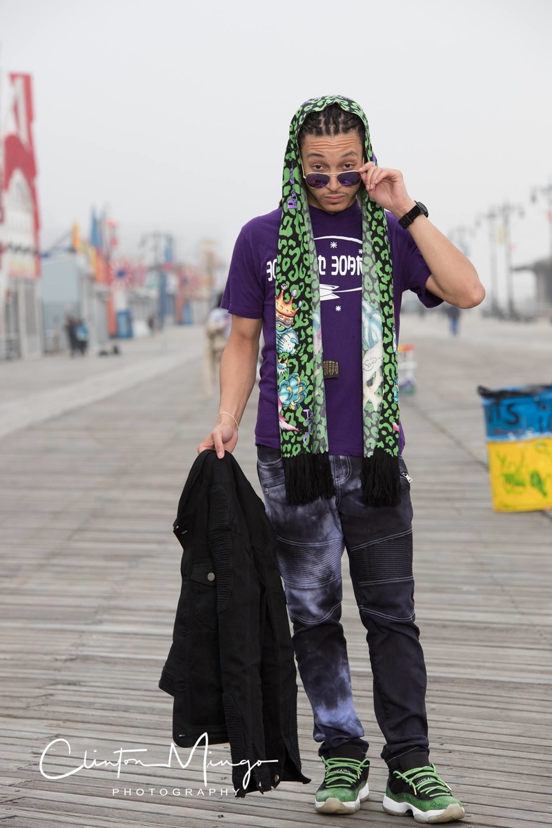 Male model photo shoot of Vipe x Feetz by Clinton Mingo in Coney Island