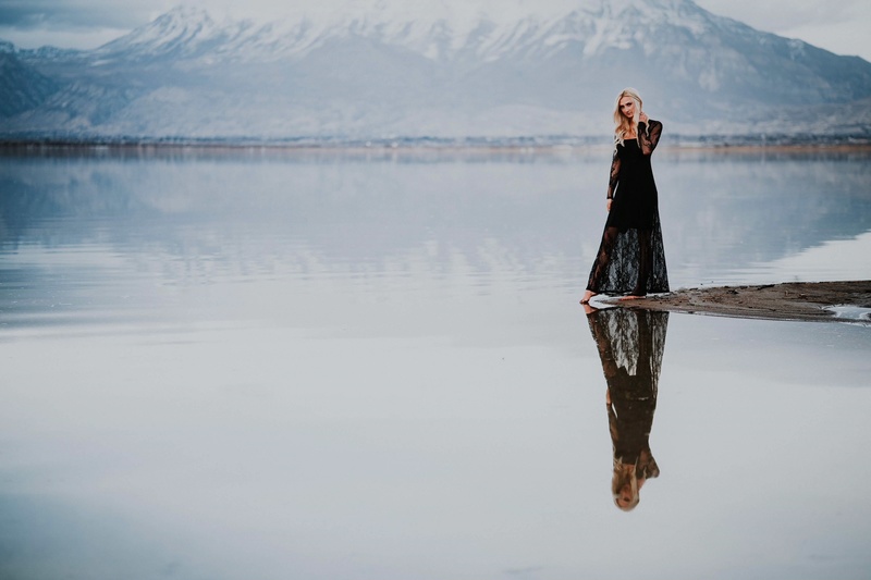 Female model photo shoot of JessicaWilcox in Utah Lake