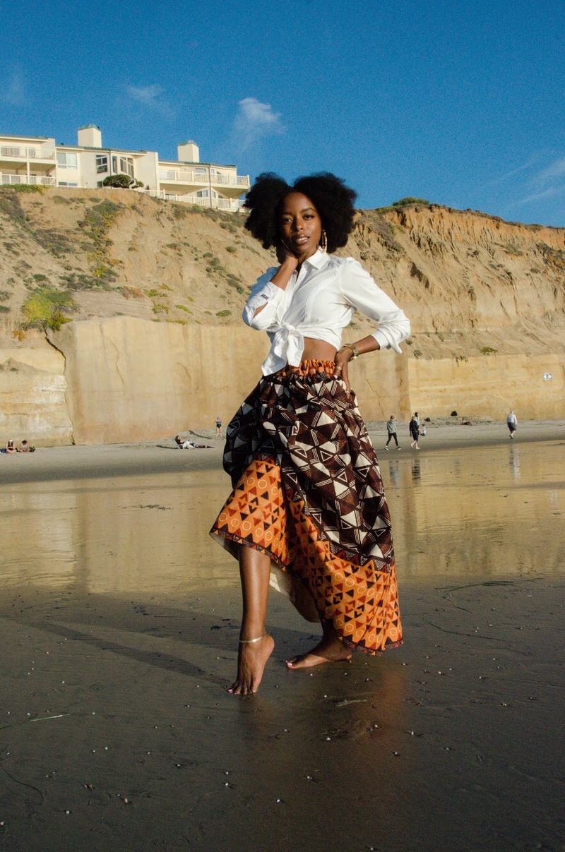 Female model photo shoot of Nia-Emani in Solana Beach, CA