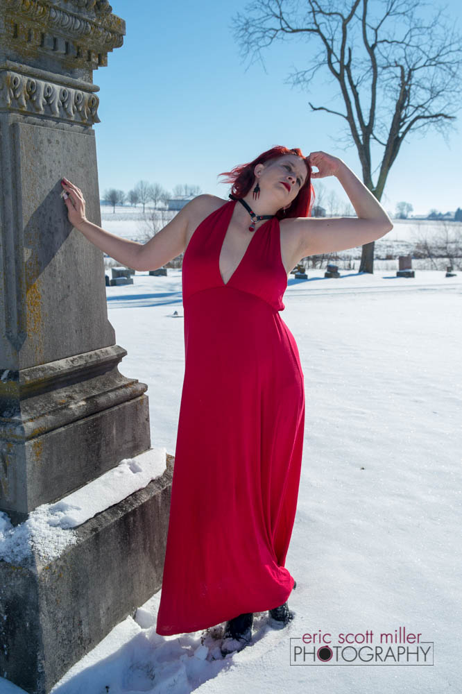 Female model photo shoot of Amberbaker in East Hill Cemetery Rushville IN