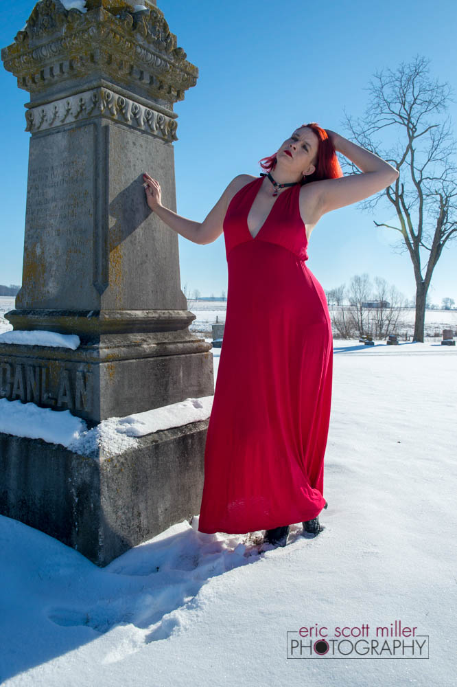 Female model photo shoot of Amberbaker in East Hill Cemetery Rushville IN
