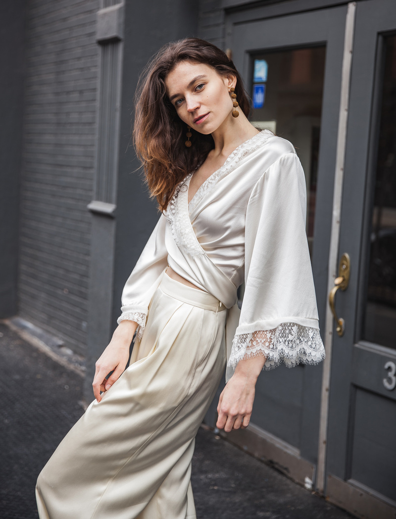 Female model photo shoot of Maryna Minchenko in Soho, Manhattan