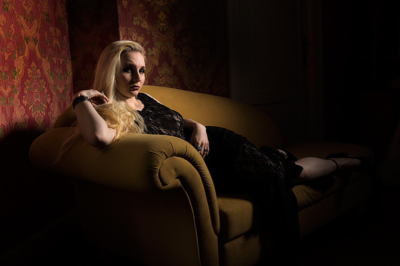 Female model photo shoot of QueenOfHell by Rob van Buul