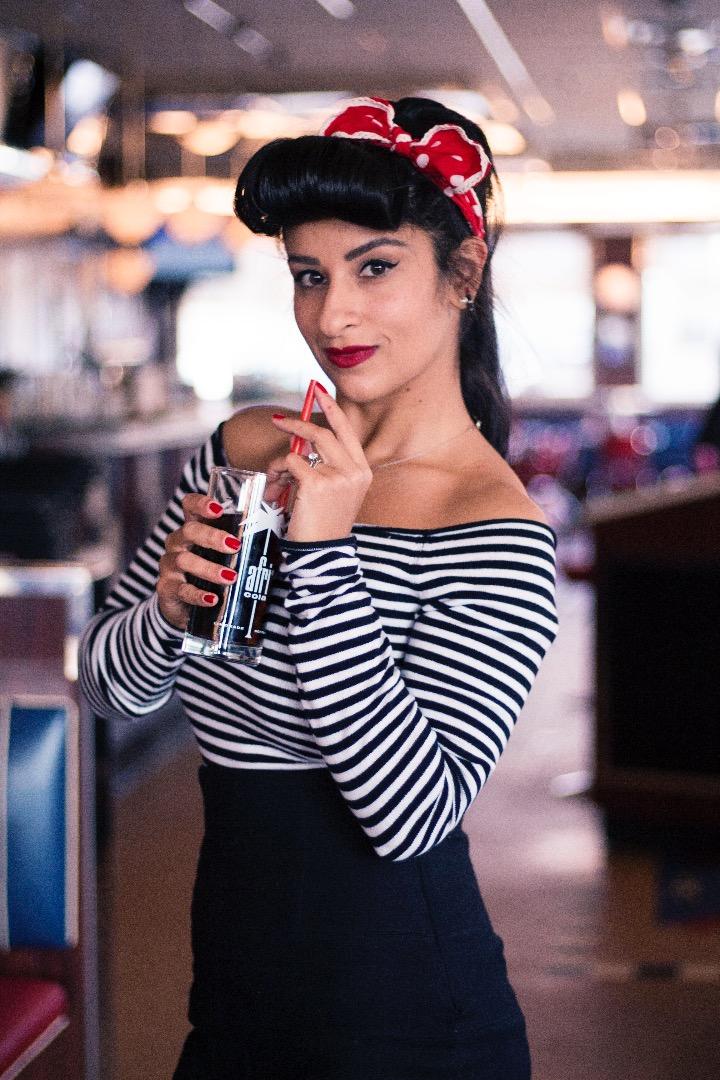 Female model photo shoot of PeppyShark in Sam Kullman’s Diner