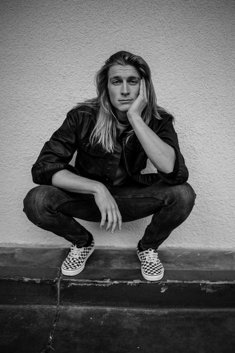 Male model photo shoot of Tyler Stone in Santa Monica Alley