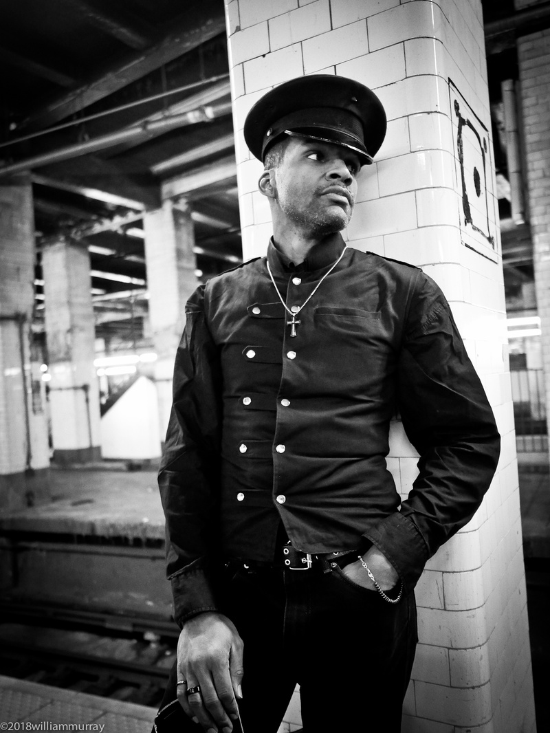 Male model photo shoot of RavenKnight Yoshida in J Train, Manhattan, NYC