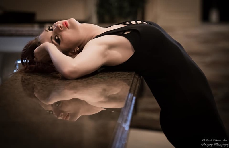 Female model photo shoot of TheMysteriousAryaPaige in Hilton Garden Inn