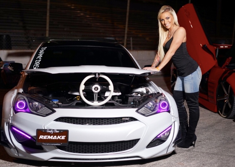 Female model photo shoot of Megan Drawdy in Auburndale Speedway Winter Haven, FL