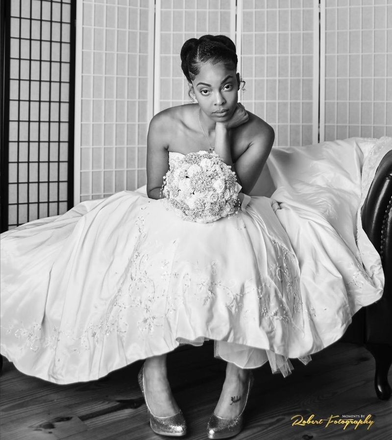 Female model photo shoot of D Brightmon by mbrfotos in The Wedding Cycle