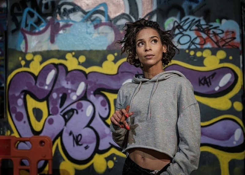Female model photo shoot of AsheszLynn in Leake Street Tunnel , London, Uk