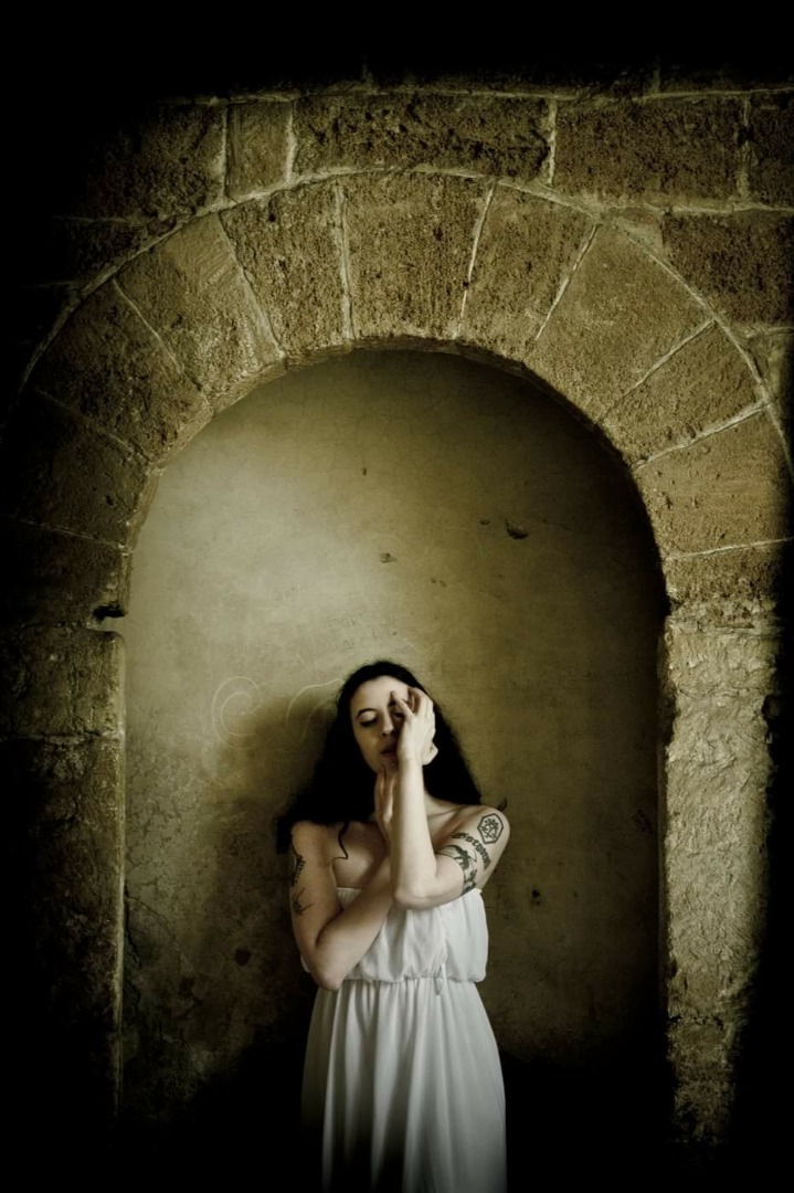 Female model photo shoot of Milla Askeladd by ManuelaGiorgia in San Zeno Church (Pisa)