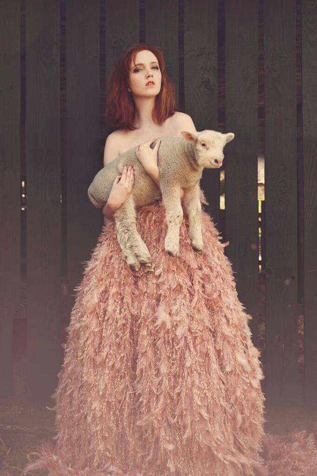 Female model photo shoot of Kathryn Love Couture  in Edinburgh Farm Scotland