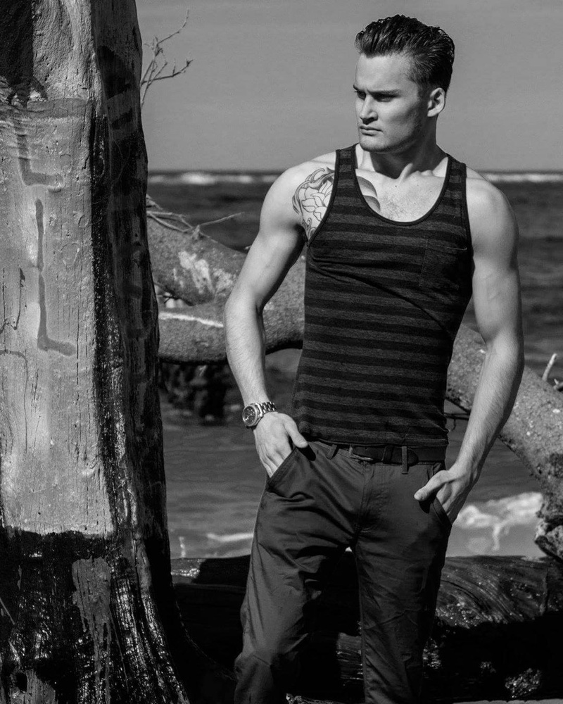 Male model photo shoot of SABEN in Beercan Beach