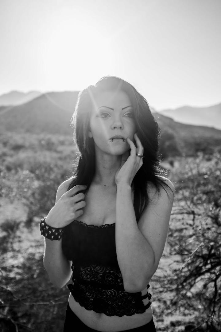 Female model photo shoot of Dani Destruct by Tylor Thuirer in Red Rock Canyon