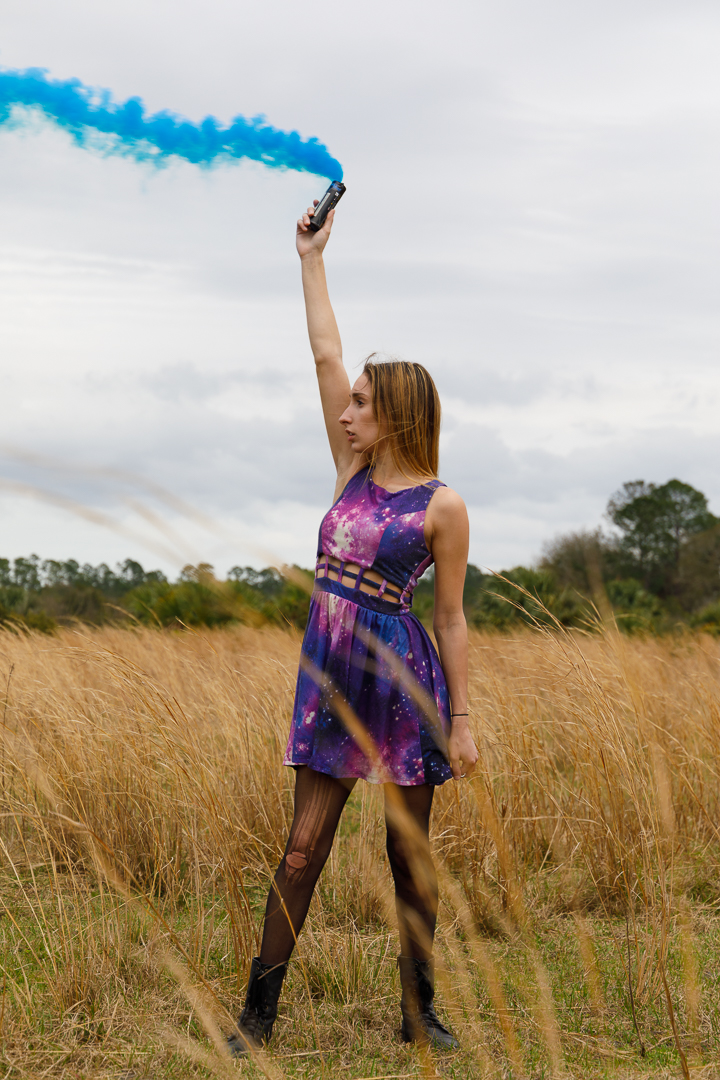Female model photo shoot of Brianna Wolfson in Smoke Grenade Shootout